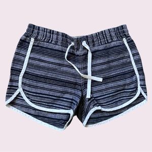 Athleta linen stripe shorts